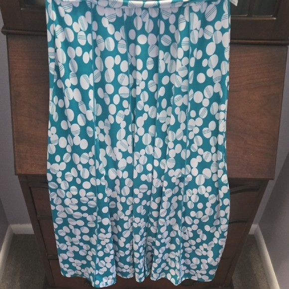 Perceptions New York London Teal and White Midi Dress - Picture 3 of 4